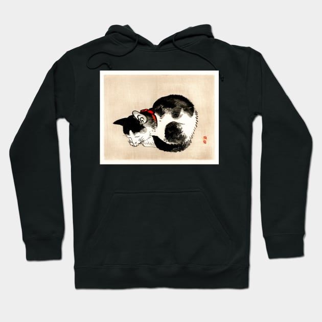 Sleeping cat by Kōno Bairei Hoodie by StasiaProducts